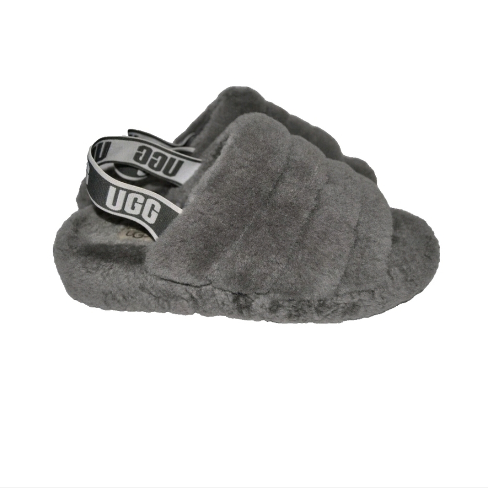 UGG Kids Charcoal Gray Cozy Slippers Size 2